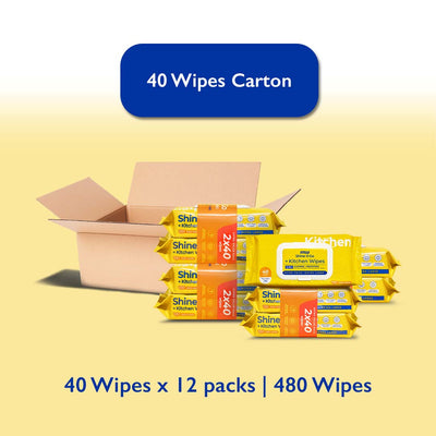 [Carton] Alcosm™ Kitchen Wipes - 40 Wipes ( 40s' x 12 Packs )