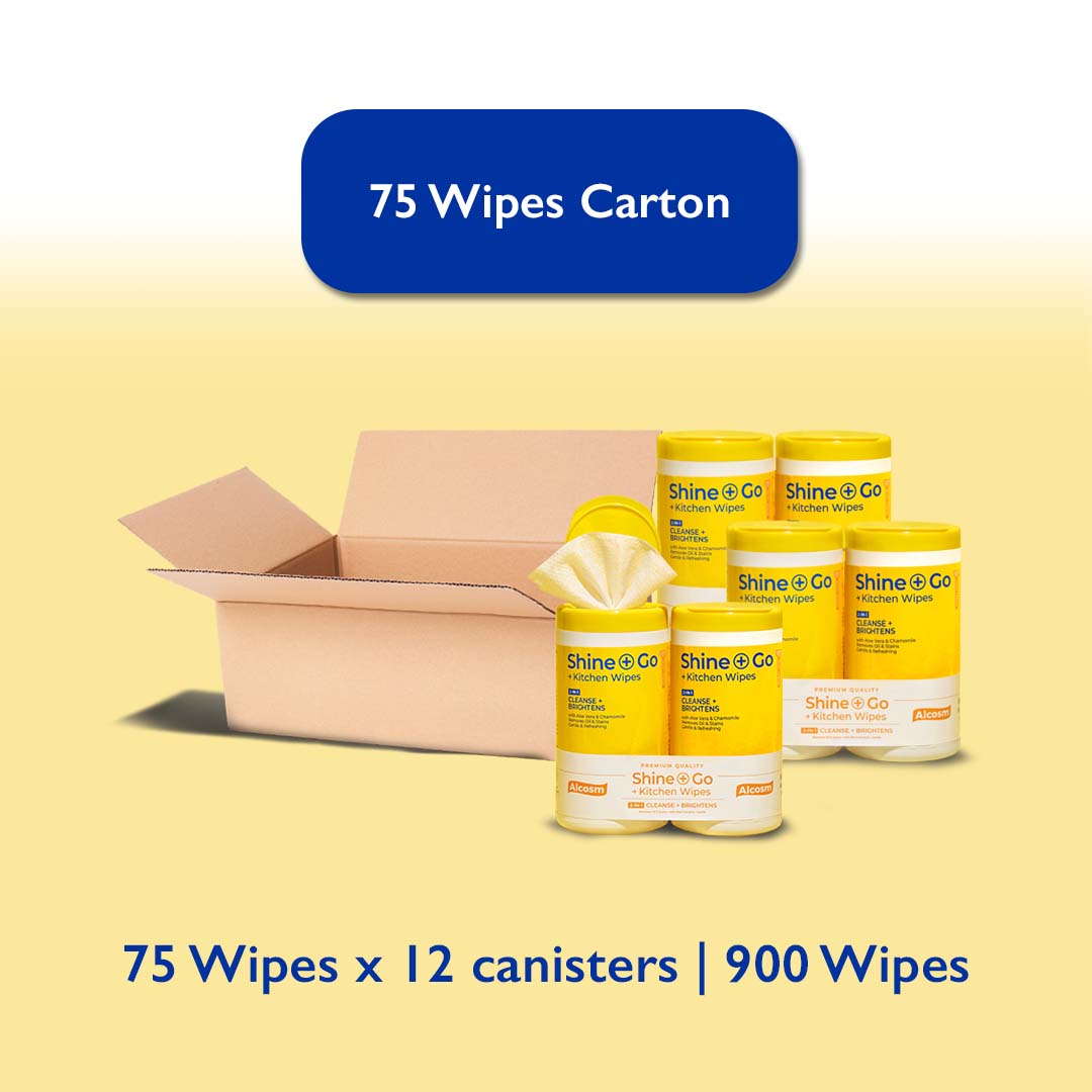 [Carton] Alcosm™ Kitchen Wipes - 75 Wipes ( 75s' x 12 Canister )